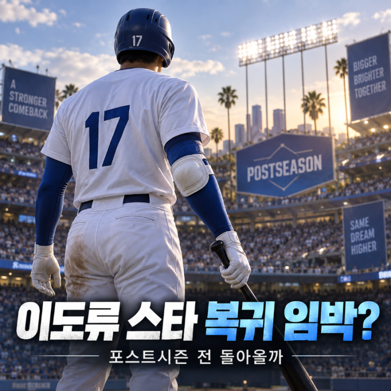 오타니 정규시즌 복귀 임박? 포스트시즌 앞둔 다저스의 마지막 승부수
