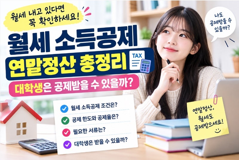 월세 소득공제/세액공제 연말정산 총정리 ㅣ 대학생은 공제받을 수 있을까?