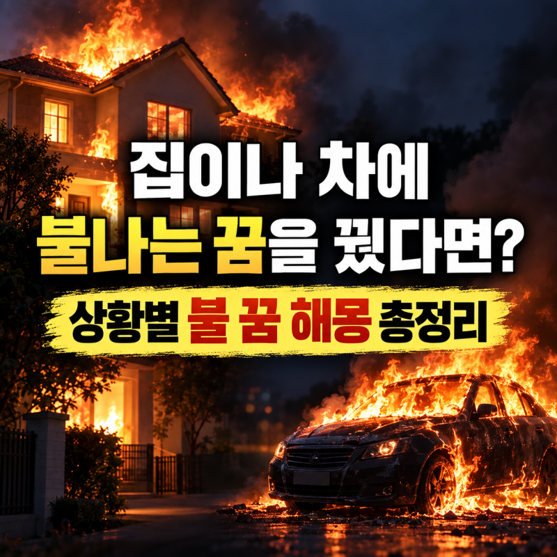 집이나 차에 불나는 꿈을 꿨다면? 상황별 불 꿈 해몽 총정리