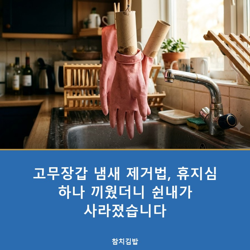 고무장갑 냄새 제거법, 휴지심 하나 끼웠더니 쉰내가 사라졌습니다