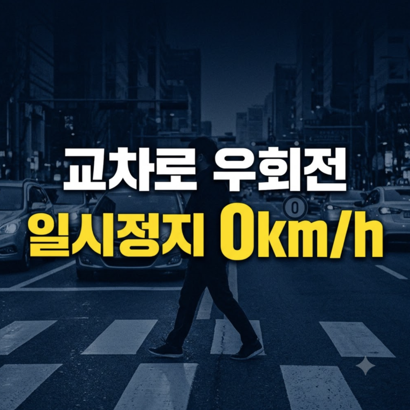 헷갈리는 우회전 일시정지 교통법규 단속과 범칙금·벌점 피하는 실전 운전 가이드