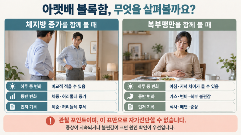 아랫배 빼는법 제대로 하려면? 지방·복부팽만부터 구분하세요