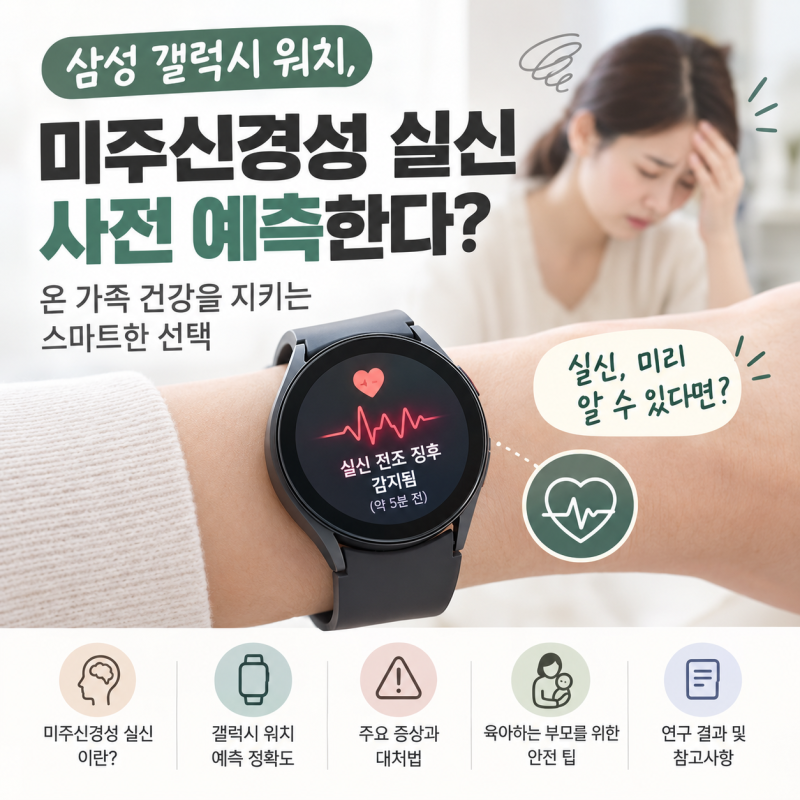 미주신경성 실신, 이제 워치가 5분 전에 알려준다 (feat. 갤럭시 워치)