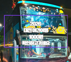 2026 대전 야간여행, 1,000원 2층 버스 어디서 타고 어디까지 갈까?필수확인!!!