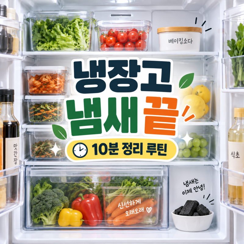 냉장고 냄새 제거, 탈취제보다 먼저 해야 할 10분 정리법