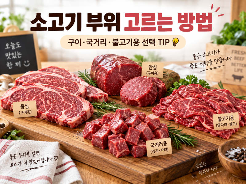 소고기 부위 고르는 방법