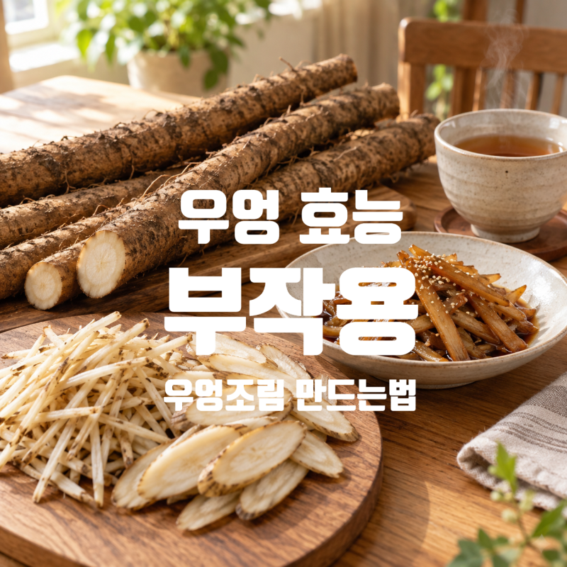 우엉 효능 및 부작용 우엉조림 만드는법