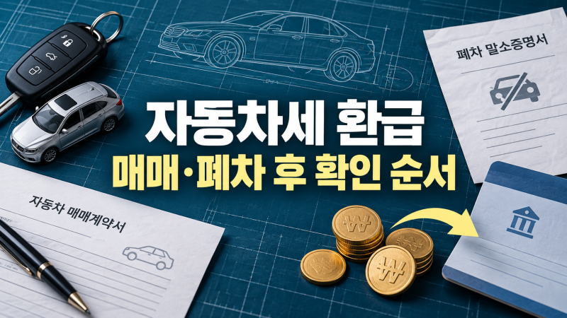 자동차를 팔거나 폐차한 뒤 자동차세 환급받는 순서