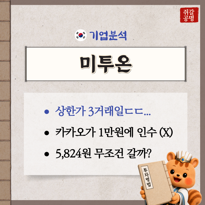 "상한가 3번 달성" 미투온 주가 전망, 카카오게임즈가 1만원에 인수했다고?