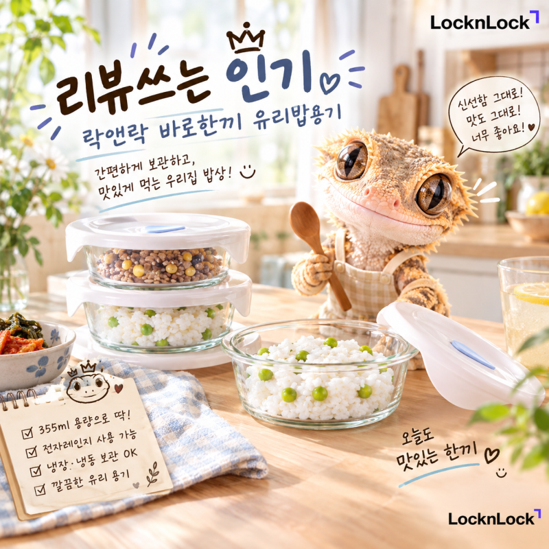 락앤락 유리 밥용기 실사용후 비교 추천
