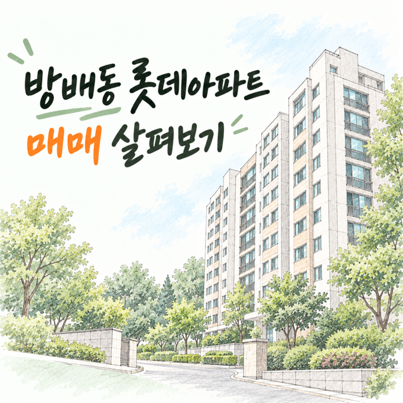 방배동 롯데아파트 매매 20억 "도보 3분에 50평" 7층 매물이에요