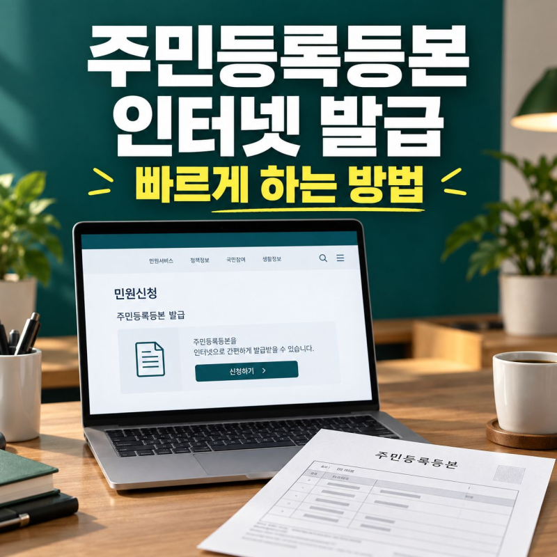 주민등록등본 인터넷 발급 빠르게 하는 방법