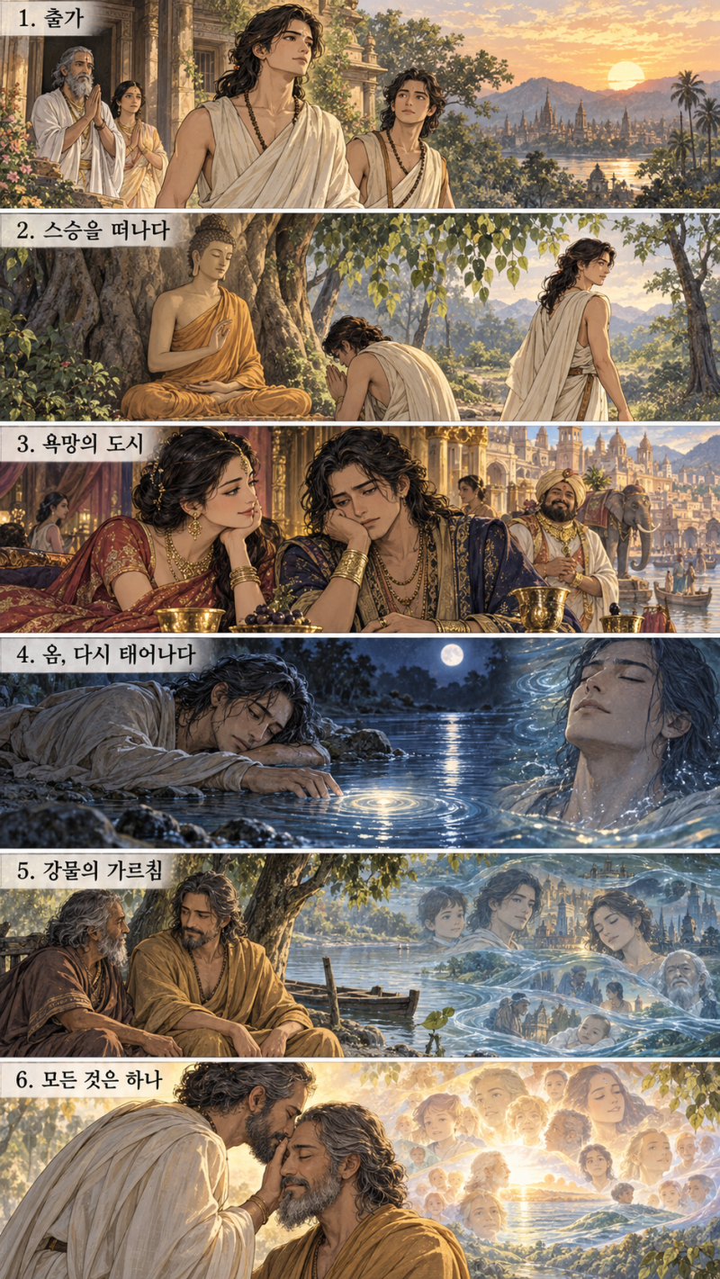 현123, 《싯다르타》 헤르만 헤세,  그는 고행과 향락, 성공과 몰락, 사랑과 이별을 모두 통과....