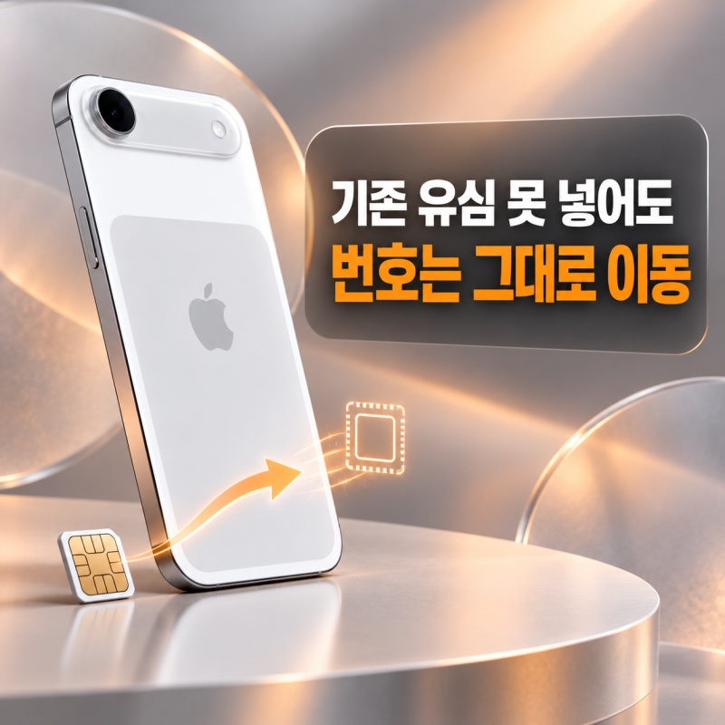 아이폰 에어 유심 대신 esim으로 쓰던 번호 이동하는 방법