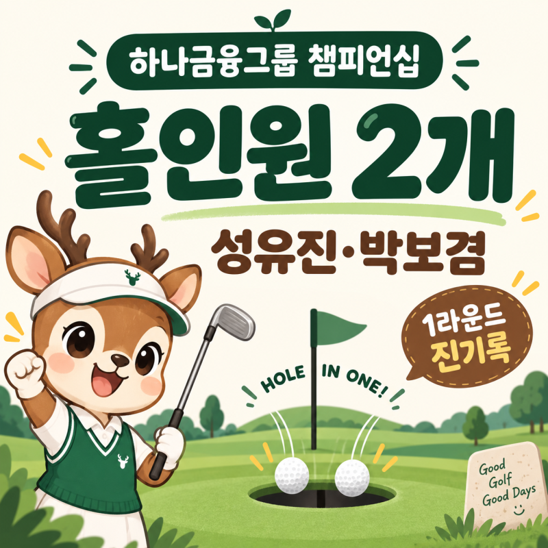 하나금융그룹 챔피언십 홀인원 2개 터졌다! 성유진·박보겸 같은 홀에서 진기록