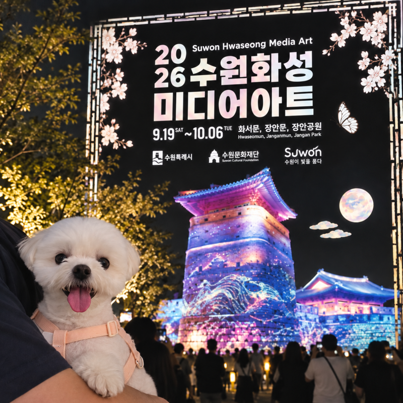 수원화성 미디어아트 2026ㅣ올해는 뭐가 달라졌나? 직접 가본 화서문 명당 주차 예약 애견동....
