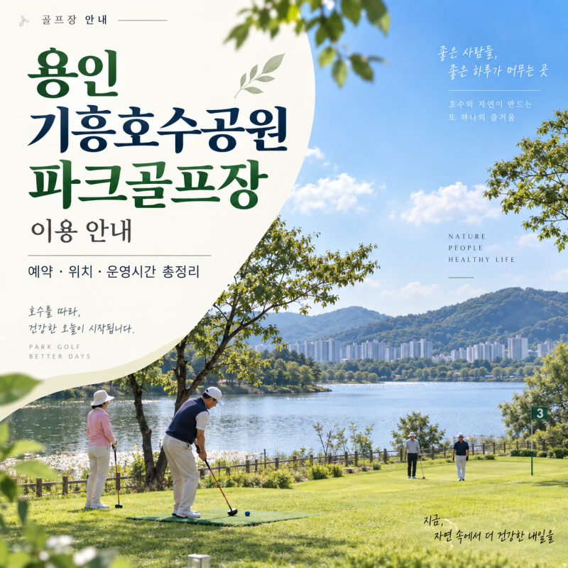 [골프장] 용인 기흥호수공원 파크골프장 이용 안내｜예약·위치·운영시간 총정리