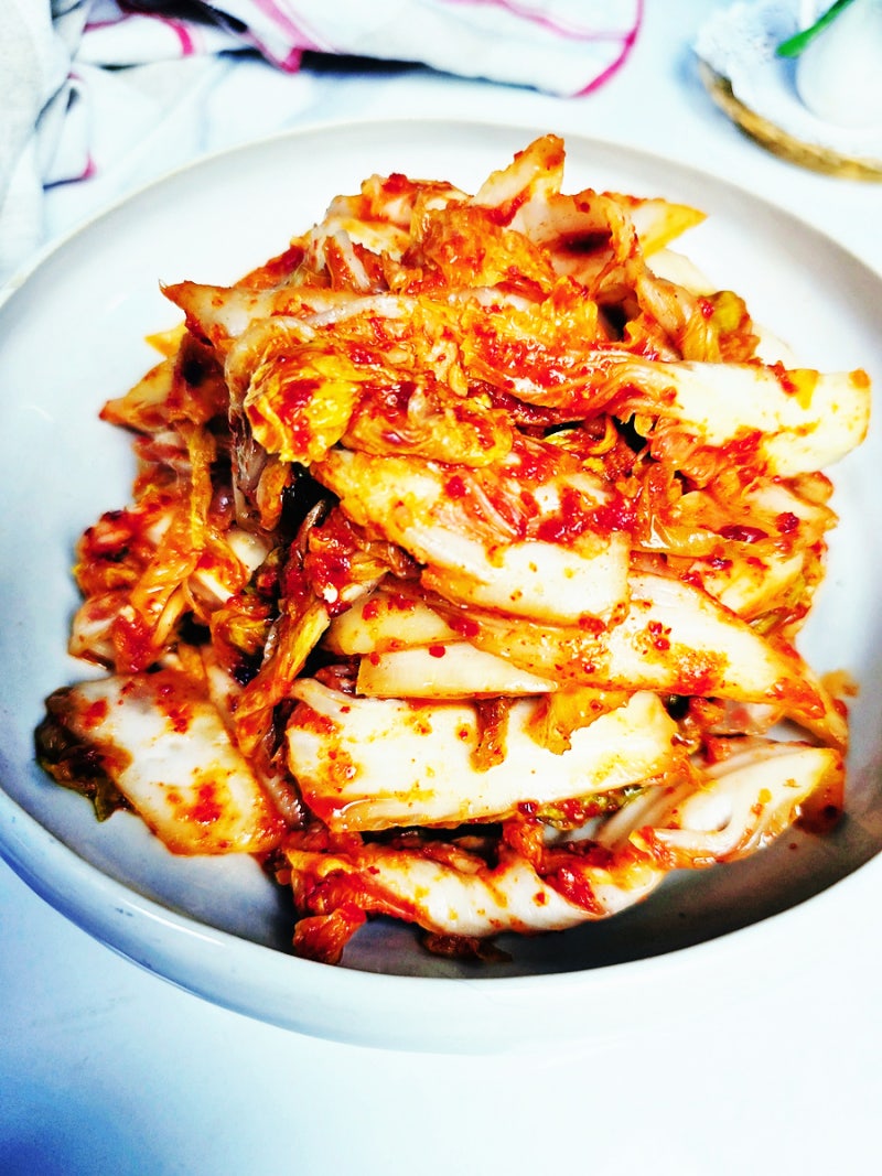 배추겉절이 레시피 배추 한 통 겉절이 양념 만드는 법