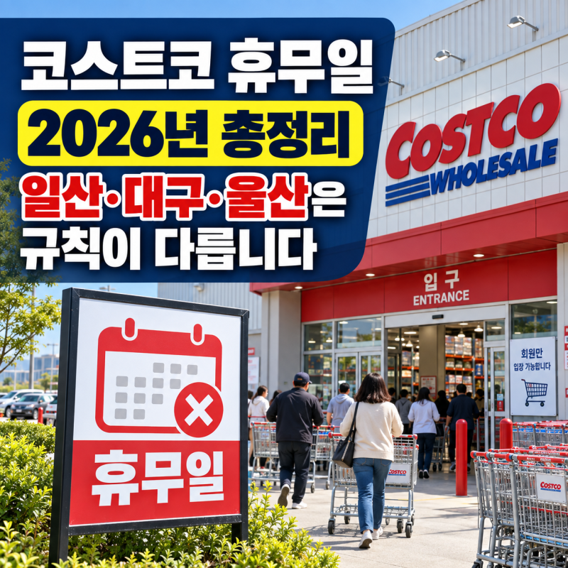 코스트코 휴무일 2026년 총정리, 일산·대구·울산은 규칙이 다릅니다