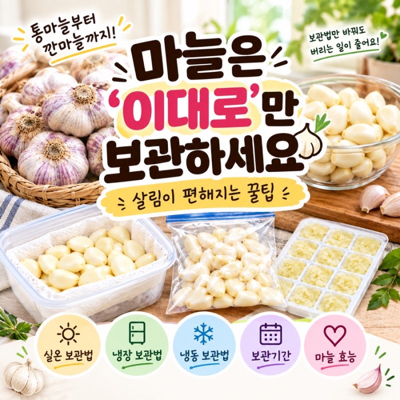 통마늘부터 깐마늘까지. 마늘은 ‘이대로’만 보관하세요. 살림이 편해지는 꿀팁