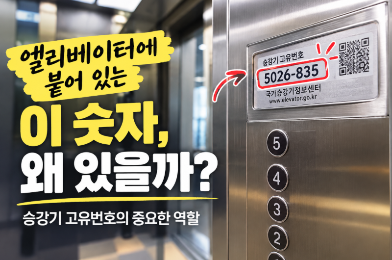 엘리베이터에 붙어 있는 숫자, 확인하세요｜승강기 고유번호의 뜻