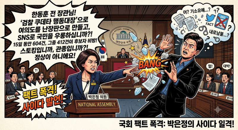 한동훈 난동을 향한 박은정 의원의 사이다 발언 모두 정리