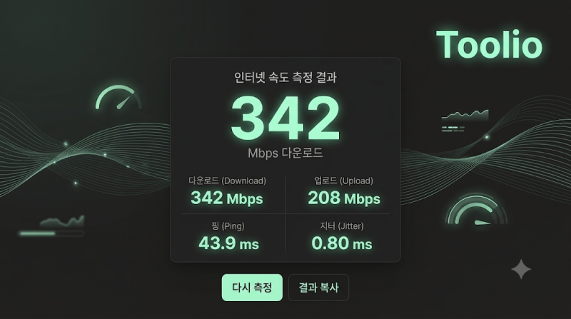 인터넷 속도 측정 | 설치 없이 브라우저에서 15초, 핑·지터까지
