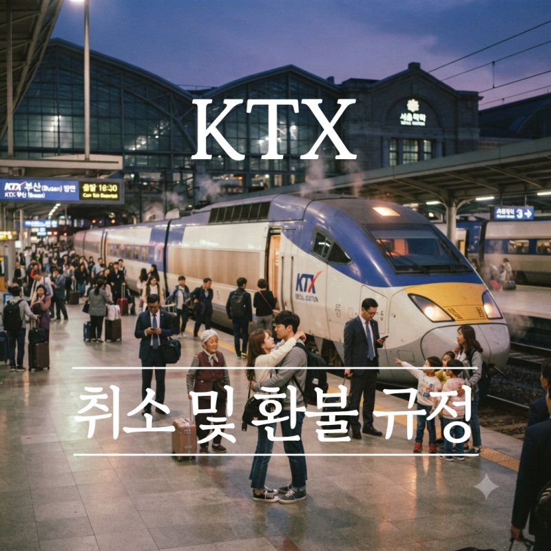 아깝지만 피하기 어려운 KTX 취소 환불 수수료