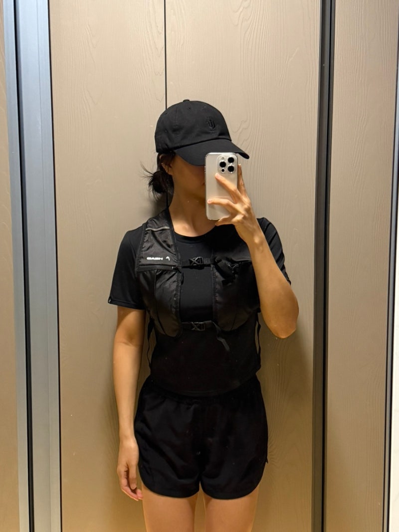 다이소 HEAD 러닝조끼 후기 착용샷 매장 재고확인 방법 물통 세탁불가라고?