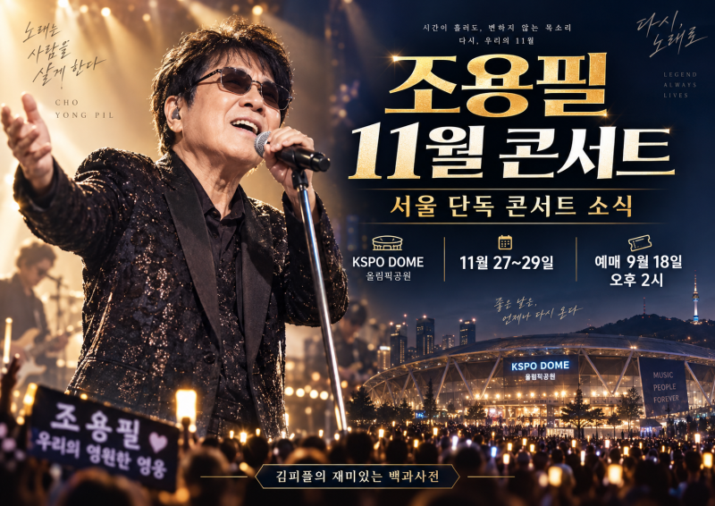 조용필 11월 콘서트 2026｜서울 KSPO DOME 일정·예매·티켓 가격 총정리
