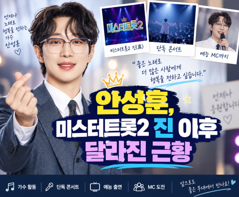 가수 안성훈 프로필, 미스터트롯2 진에서 MC까지 달라진 근황