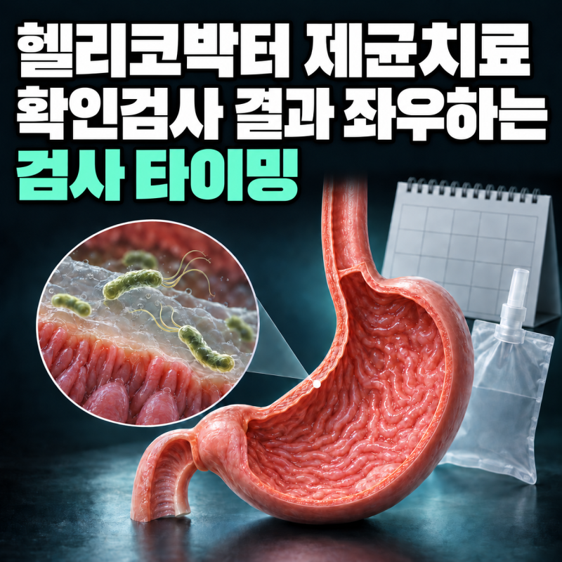 헬리코박터균 제균치료, 약을 다 먹은 뒤 확인검사는 언제?