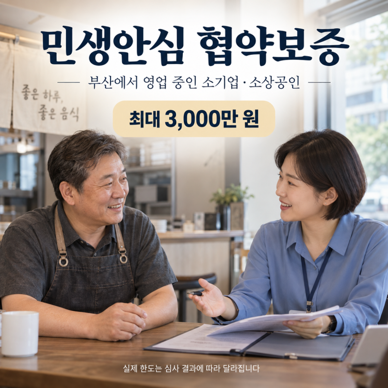 부산 소상공인 1%대 대출, 최대 3천만 원 신청 전 확인할 조건