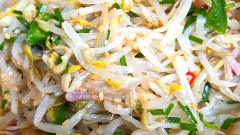 숙주나물무침 만드는 법 아삭하고 맛있는 초간단 숙주나물 반찬 레시피