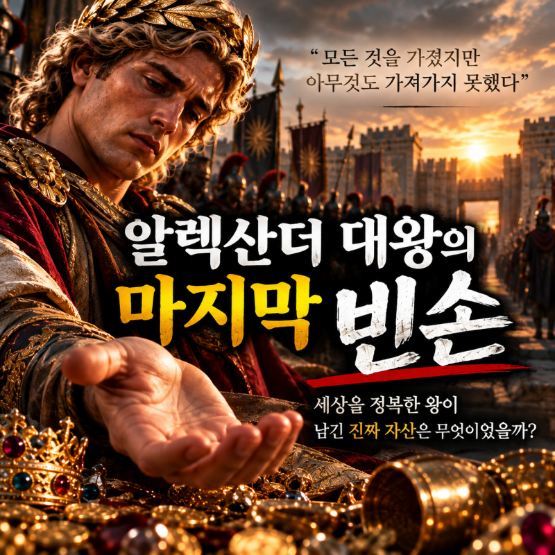세상을 정복한 왕이 마지막에 남긴 것은 무엇이었을까?: 알렉산더 대왕의 마지막 빈손