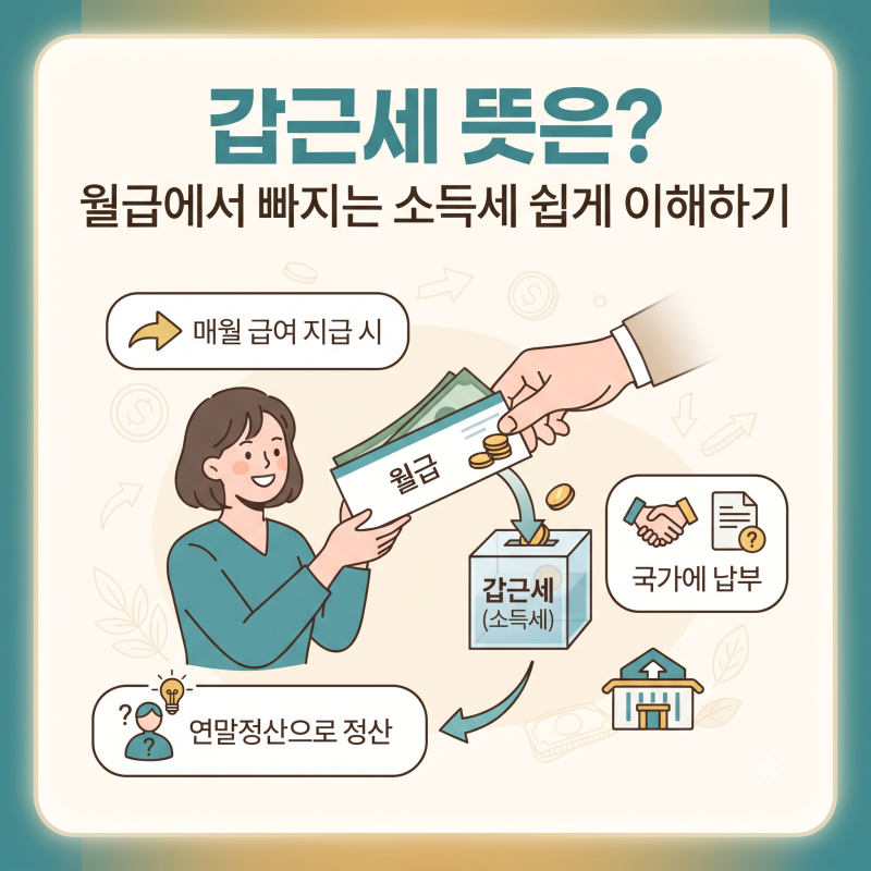 갑근세 뜻은? 월급에서 빠지는 소득세 쉽게 이해하기