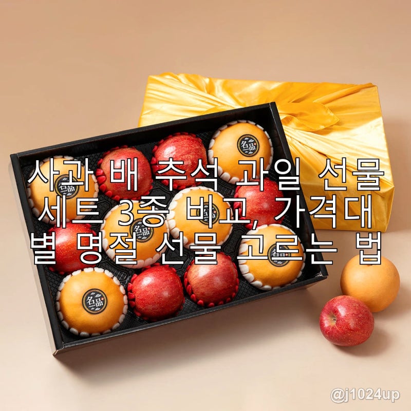 사과 배 추석 과일 선물세트 3종 비교, 가격대별 명절 선물 고르는 법