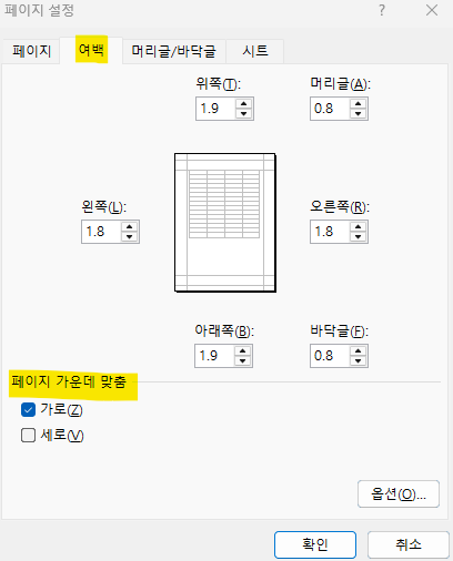 엑셀 인쇄 영역 한 페이지에 딱 맞추기, 표 삐져나옴 없이 PDF 내보내는 레이아웃 설정법