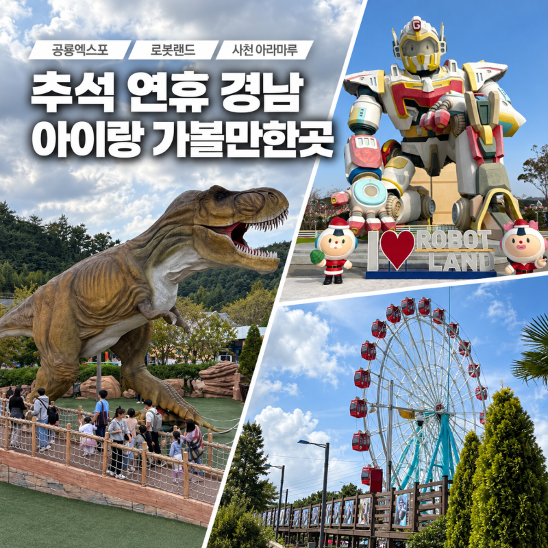 고성공룡엑스포 포함 추석 경남 아이랑 가볼만한곳 3곳