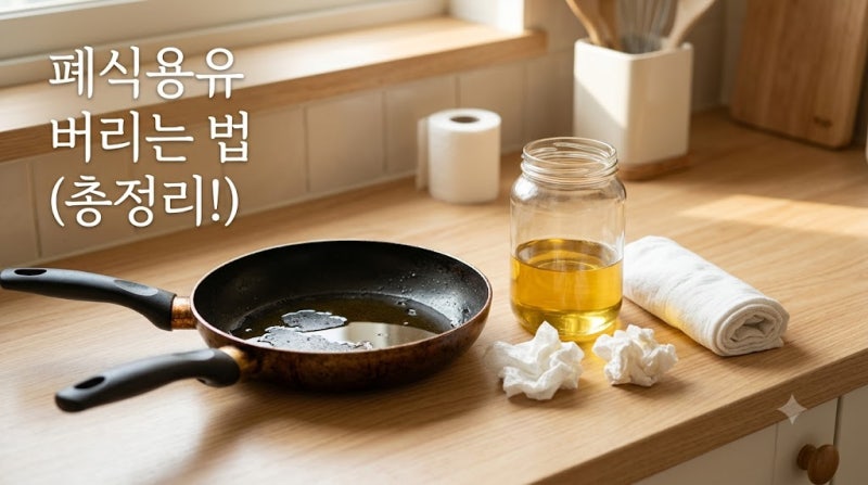 폐식용유 버리는 법 총정리! 싱크대 배출 금지 이유와 남은 기름 깔끔한 처리 꿀팁