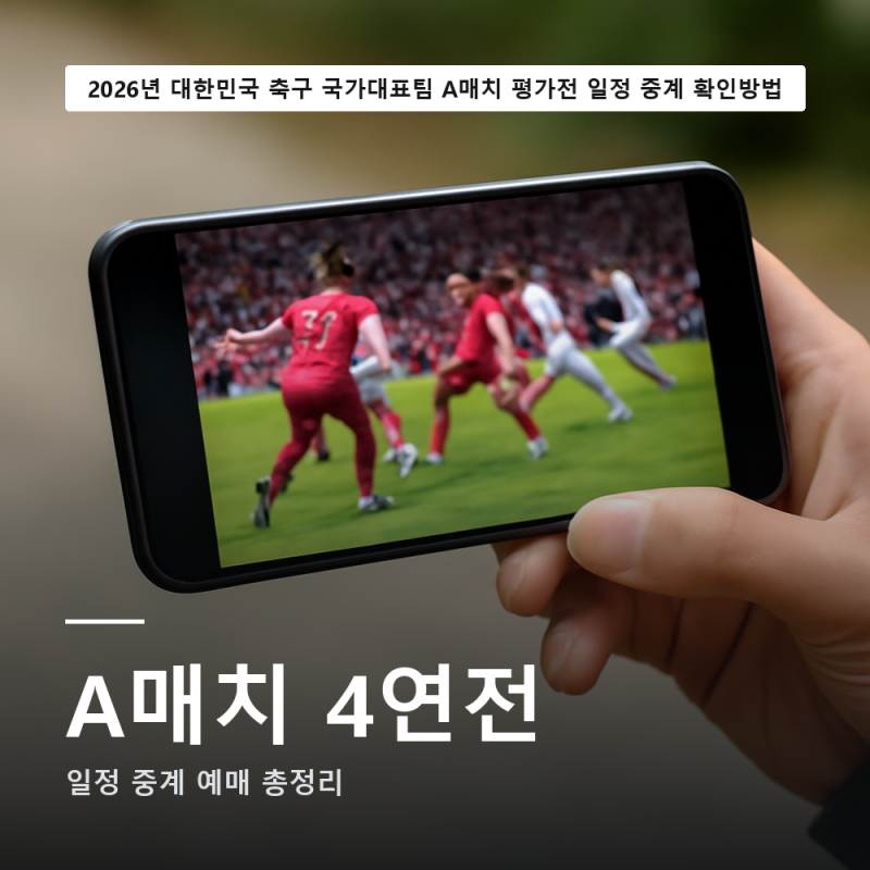 A매치 예매 및 일정 중계 확인하기 (정리)