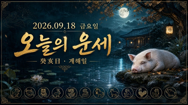 2026년 9월 18일 금요일 오늘의 운세