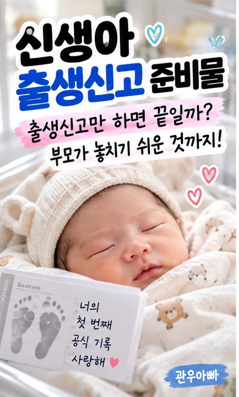 신생아 출생신고 준비물｜출생신고만 하면 끝일까? 부모가 놓치기 쉬운 것
