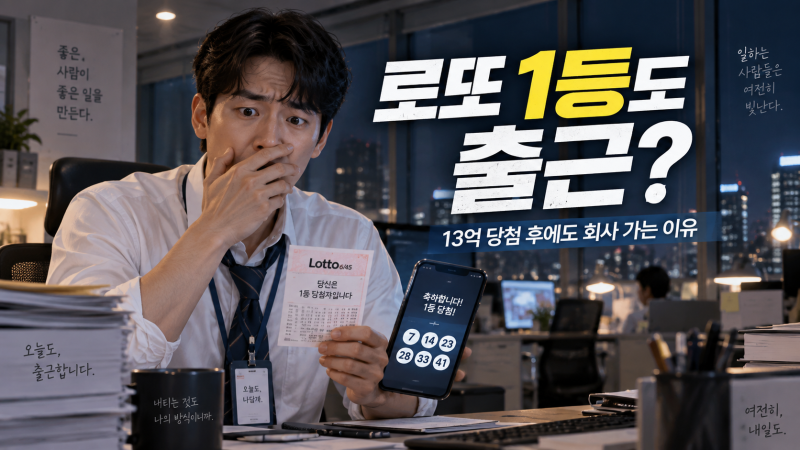 로또 1등 13억인데 왜 사표 안 냈나? 이준혁 ‘로또 1등도 출근합니다’ 줄거리·원작·몇부작 ....