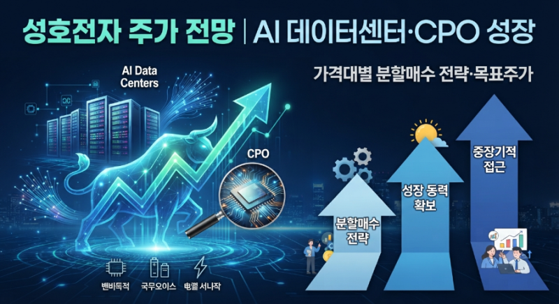 성호전자 주가 전망｜AI 데이터센터·CPO 성장과 가격대별 분할매수 전략·목표주가
