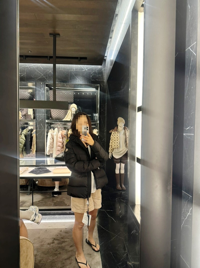 여자 명품 숏패딩 추천 몽클레어 아보체(Avoce) 백화점 구매후기, 사이즈 팁