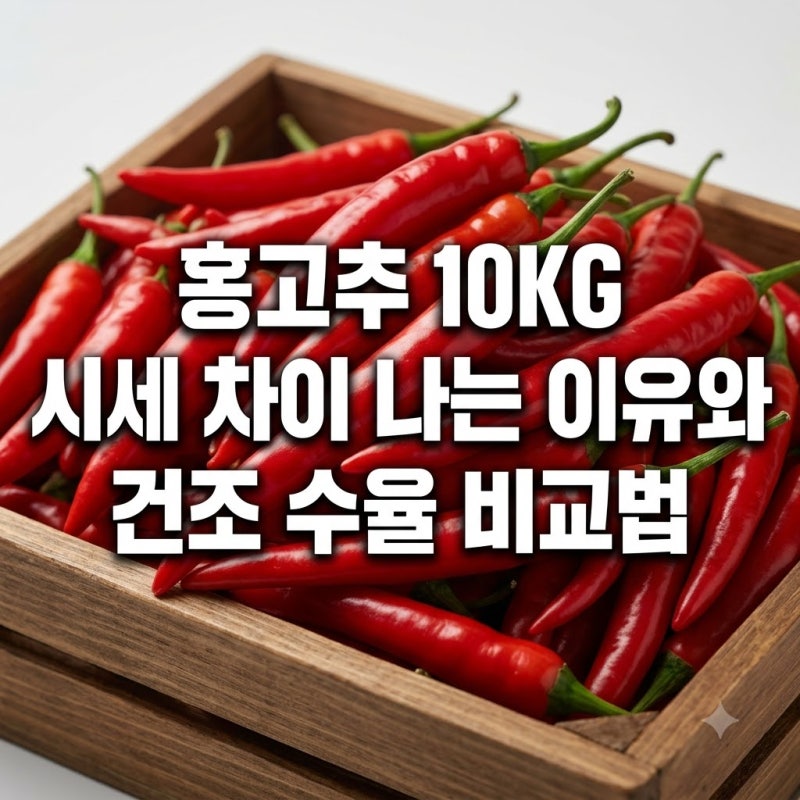 홍고추 10KG 시세 차이 나는 이유와 건조 수율 비교법