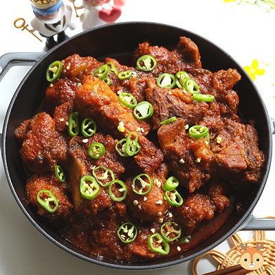 류수영 매운돼지갈비찜 레시피 핏물을 빼지 않고 만드는 돼지갈비찜양념