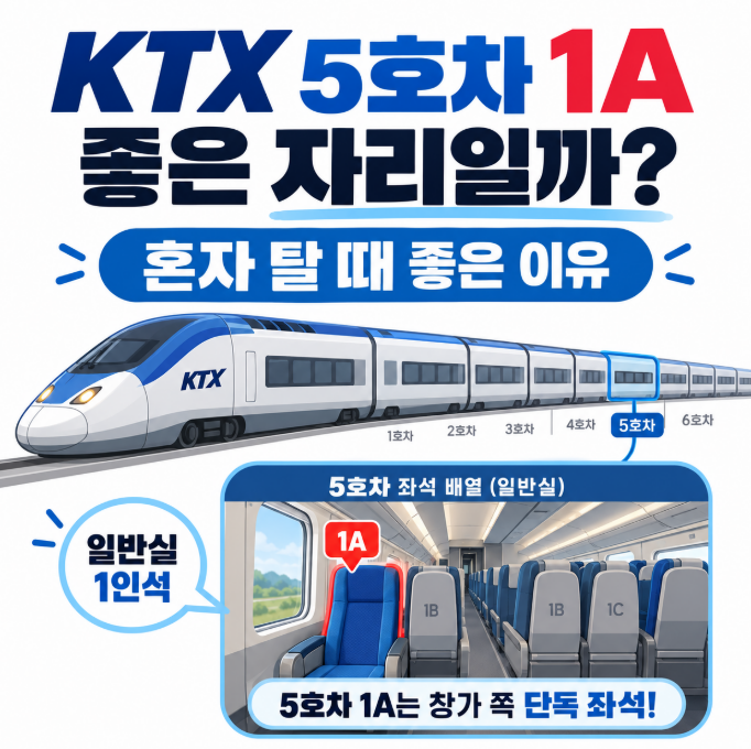 KTX 5호차 1A 정말 좋은 자리일까? 직접 앉기 전에 알아둘 차이