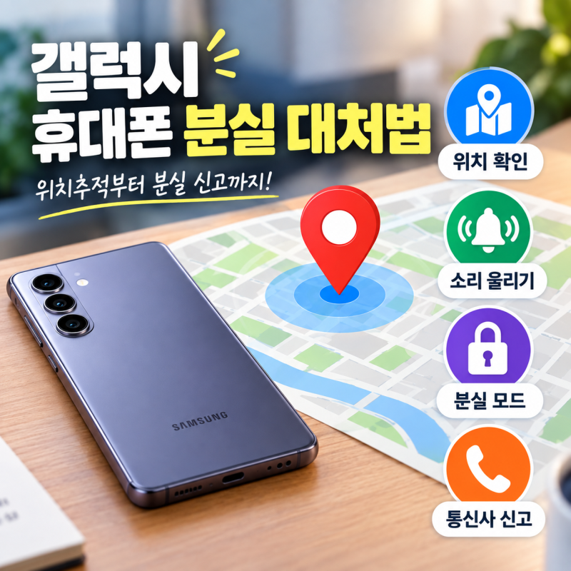 갤럭시 휴대폰 잃어버렸을 때 찾는 법, 위치추적부터 분실 신고까지